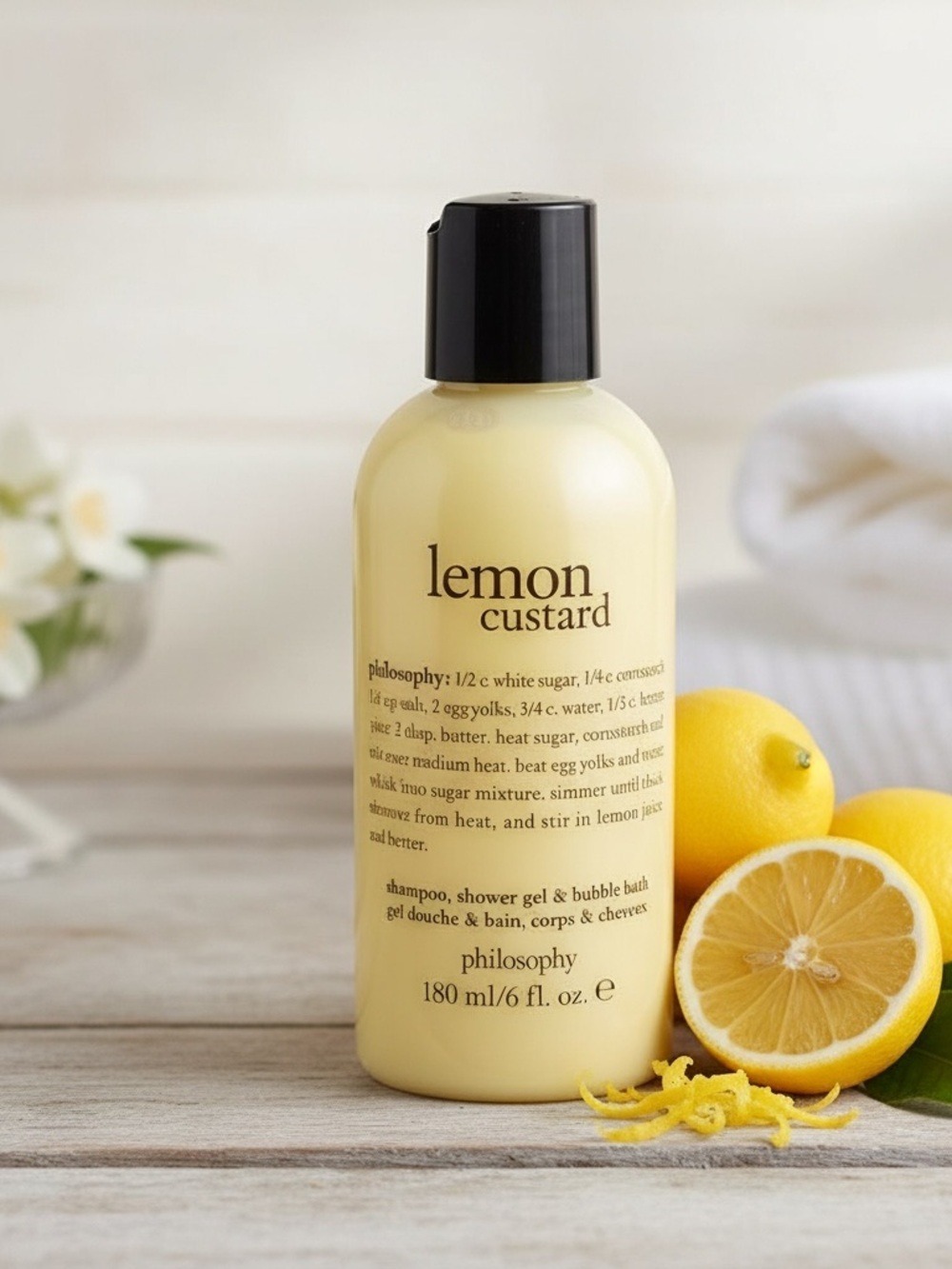 Philosophy Lemon Custard Shampoo Shower Gel Bubble Bath 6 oz New